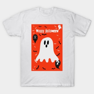 Orange Happy Halloween - Li'l Ghost T-Shirt